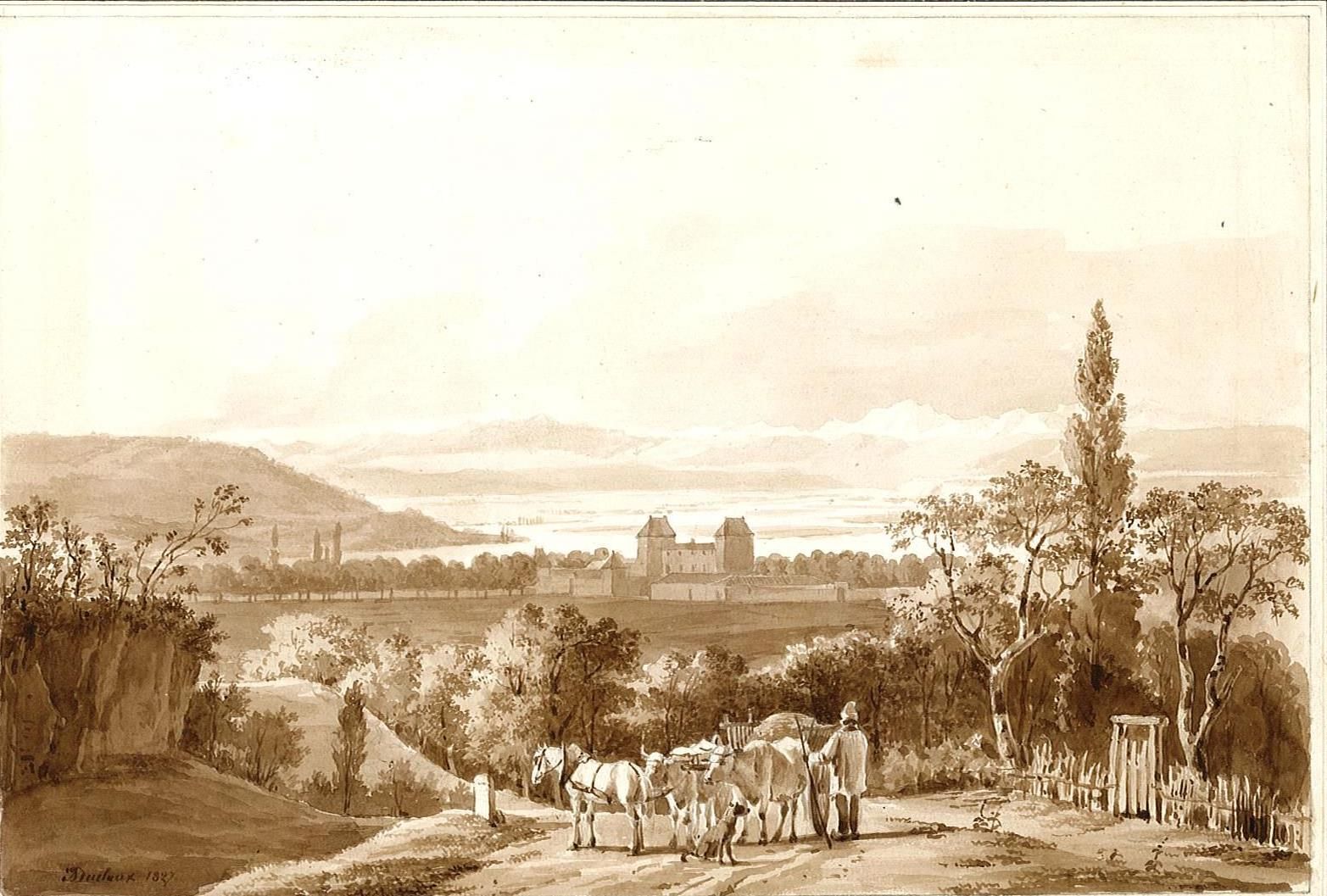 Acquisition exceptionelle : Antoine DUCLAUX, Paysan et sa charrette à la Pape