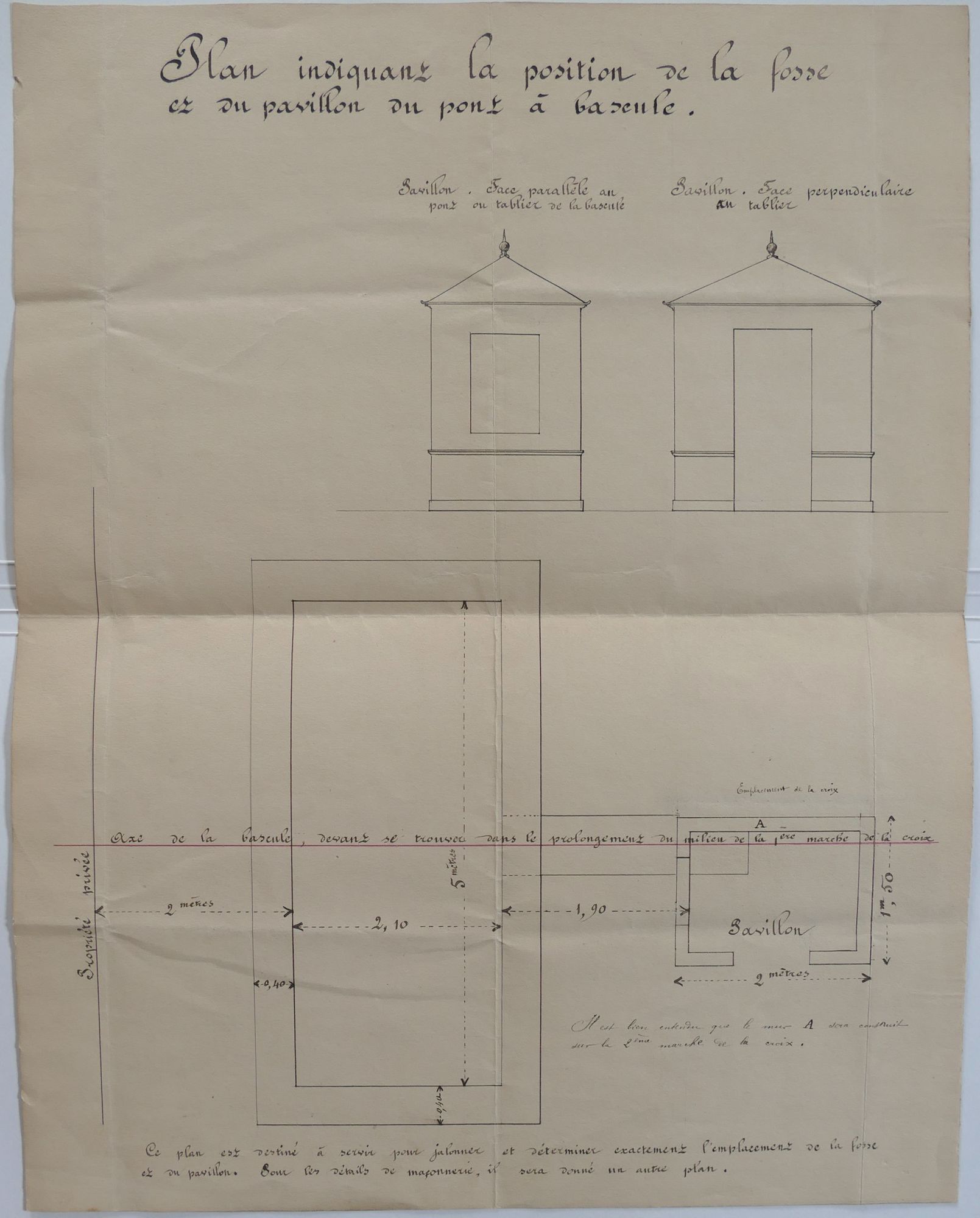 Plan de la bascule, fin XIXè [MM1/1]