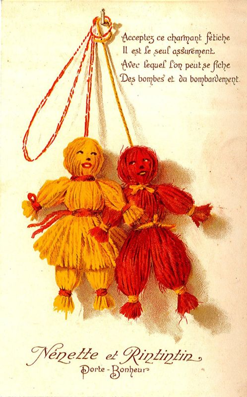 Carte postale Nénette et Rintintin, collection particulière.