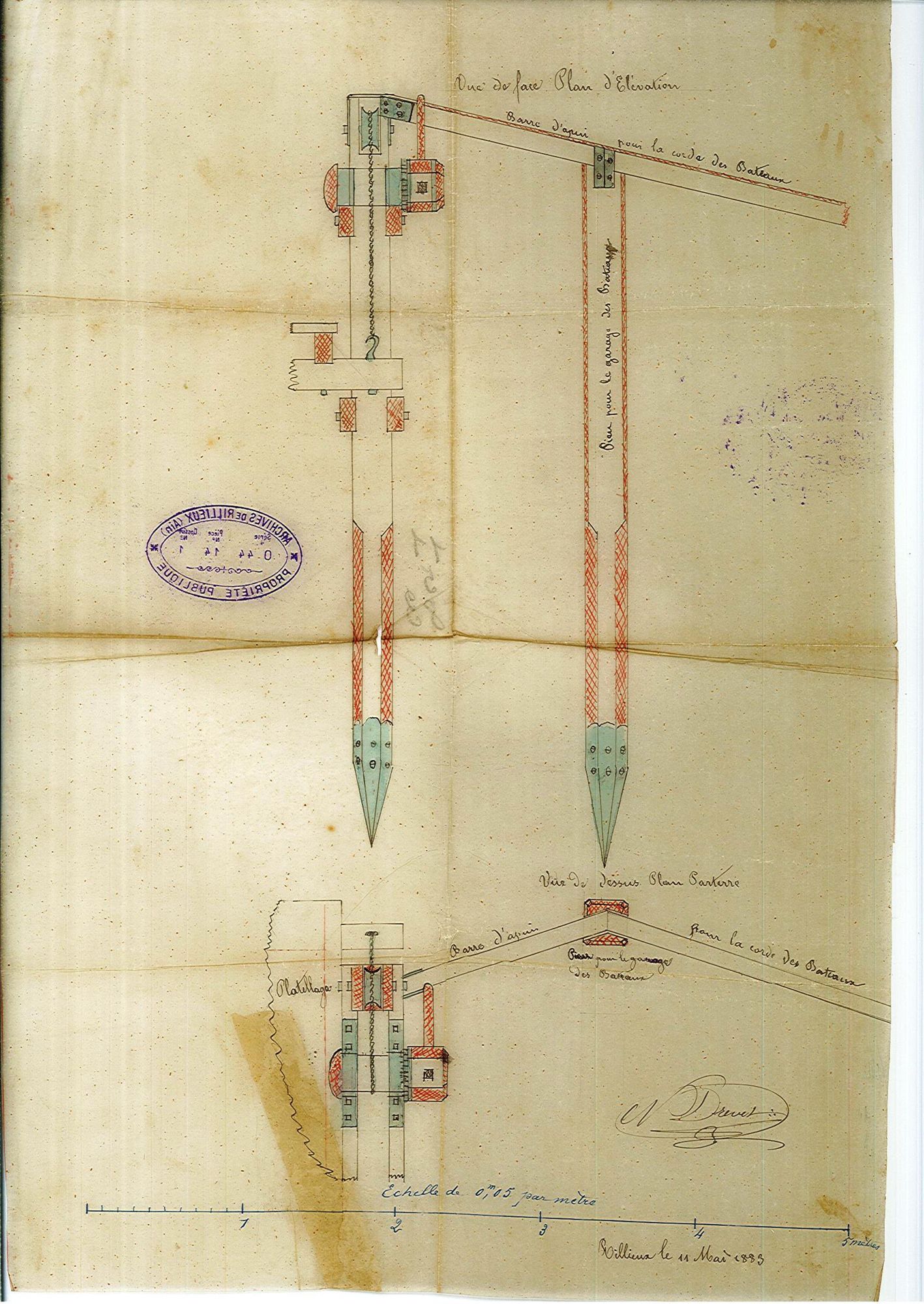 Bac à traille, détail du fonctionnement [OO44/1]