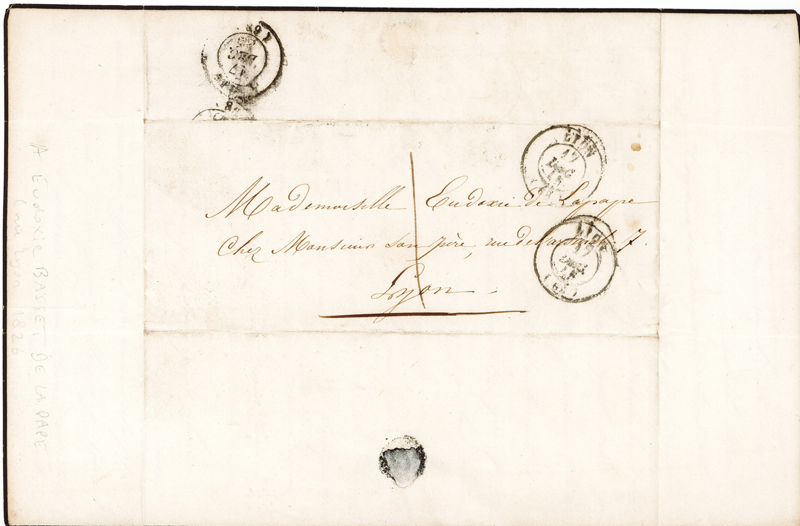 Lettre adressée à la famille BASSET DE LA PAPE - 1845