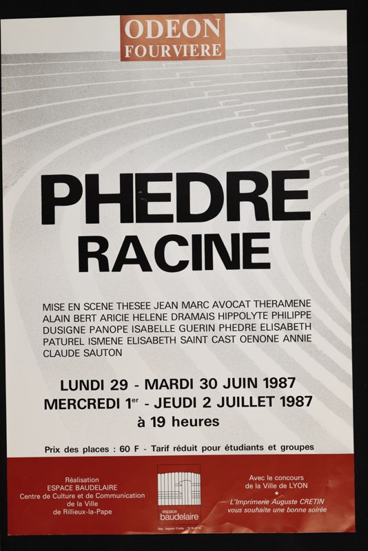 158W02 - Phèdre de Racine - 1987