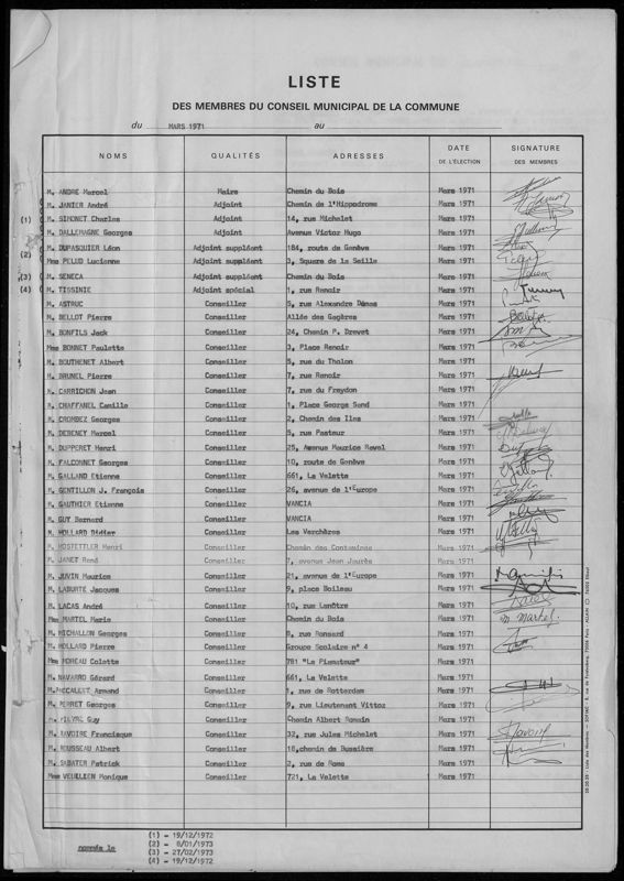 1D - Registre des délibérations du conseil municipal 1975
