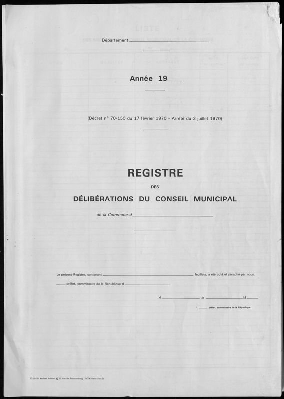 3W88 - Registre des délibérations du conseil municipal 1985